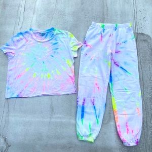Neon Tie-dye FIREHOUSE Tee & Sweats